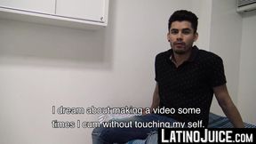 Pervy boy Xstian runs his tongue to my uncut dick until I explode my cum on his face