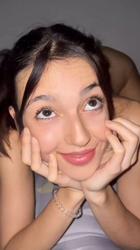 Fucking the tight ass and pussy of a teen in a leather top