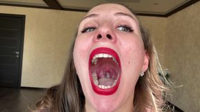 Uvula Spit Close-up POV