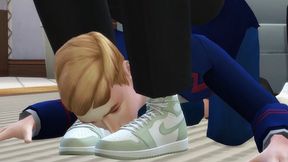 Cuck Humiliation – He Licks the Sneakers of His Ex and Her Alpha