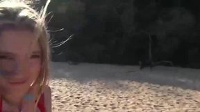 Hawaiian babes enjoy beach boning session