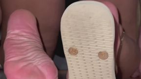 Flip-Flop Closet Cleanup: Pussy Play & Pre-Cum Foot Job