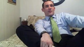 Hot Daddy Dressed As Bussinesman Jerking