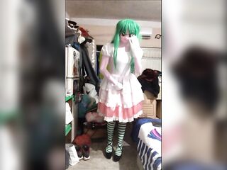 Kigurumi sakura suit kawaii masturbating