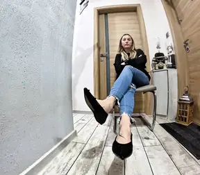 Duidelijke boodschap van dominantie met ballet flats