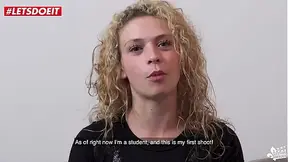 Amateur hottie gets a rough pounding in her first porn casting.