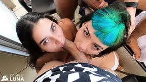 Brazilian teens swap boyfriends and share BBC in balcony DP