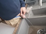 Pissing into my kitchen sink