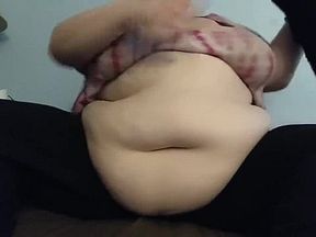 Belly play, burping, coughing - BBW Feedee Amber Crystal
