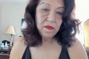 Sexy mature woman feeling quite satisfied after masturbating & orgasming
