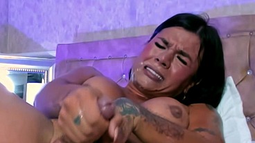 TS Angelique Monroe - Orgasm Face Compilatiom