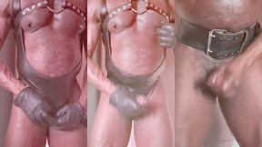 hot latex singlet muscle flex precedes bate bust