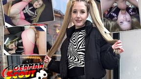 German Scout: Pigtails Teen Crystal White handles big pole anal