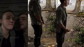 risky extreme couple jerk off outdoor in public under the rain (very romantic)
