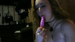 Curly Hair Small Tit Hottie Masturbates