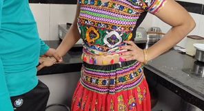 Indian desi aunty show our hot hairy pusssy in kitchen then our husband cumshot sex