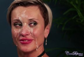 Gorgeous short-haired MILF facials heart-stopping xxx video