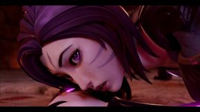 kaisa hentai lol full animation threesome hard sex 3d porn purple armor lights