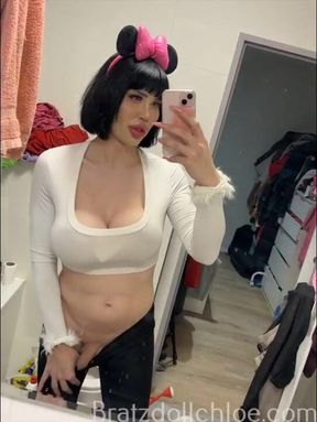 Transgirl big dick surprise outside with huge tits raw POV
