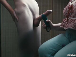 Teaching Spouse a Lesson: A Toy-Assisted CFNM Tugjob