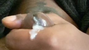 Ebony Amateur Sucks BBC and Edges Handjob