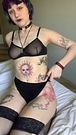 Nude temptation captured in cosmic glow
