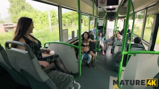 MATURE4K. I'm so wet and want to suck your cock in the bus