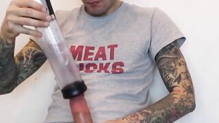Ink-Stained Punk Amateur's Solo Masturbation & Fucking His Favorite Sex Toy