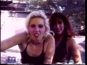 Young blonde biker slut Kendall gets her tight pussy banged with hard schlong of long-haired stud