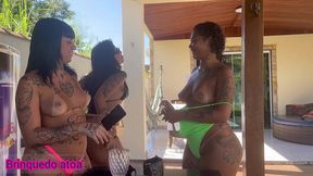 a gostosas caiu na net vazou na net! jovens influencers em troca de casal na piscina