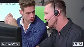 Michael Ray, Pierce Paris And Michael Del Ray In Primetime - Bareback Office Fantasy Big Dick Hookup