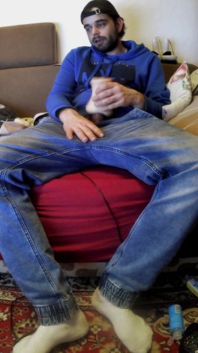 Cumming at Home with Fleshlight to Condom