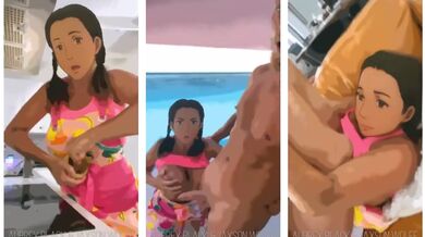 MILF Aubrey Black gets a big cumshot from her pool boy in HD