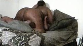 Dark skinned BBW ebony wife tops my BBC shaking her rump