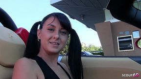 pigtails teen 18 with perfect natural tits and huge bouncing ass pick up for hard fuck by old stranger
