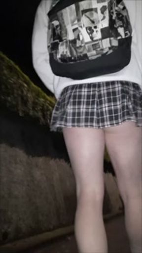 Crossdresser takes a long walk