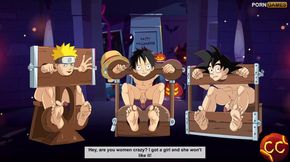 Naruto Halloween Queen Chokes Big Anime Cocks Cum Gushes Destroyed