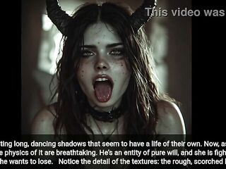 Devil chap fucks demonic 18 year old Girl (voice oVer AI generated) horror porn