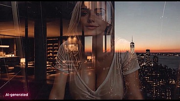 Busty blonde giving her pussy to the building doorman in the shower [AI-generated]