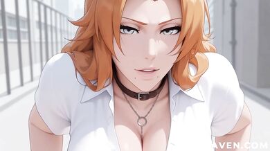 Rangiku Matsumoto gets choked with big tits in uncensored bleach hentai POV