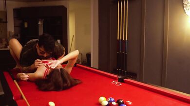 Inviting a escort at my free day and fuck her over the pool table