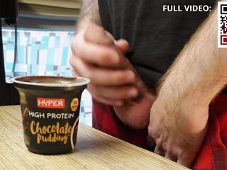 Dessert for my ally. A lot of cum in chocolate.