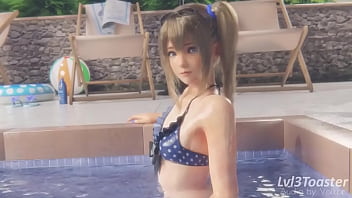 Patricinha saiu da piscina mostrando a buceta