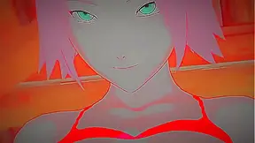 Sakure Dominates Sasuke in Steamy Naruto Hentai Parody Action