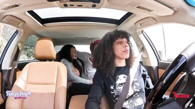 Thick Asian Uber MILF Chokes Down Hubby Dick Public Blowjob