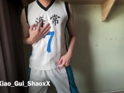 Kise Ryouta (Kuroko no Basuke) Cosplay Masturbation 【loud moaning+nipple play】