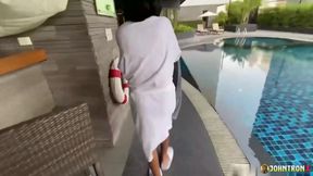 Johntronx - Picture-perfect Thai Amateur Babe Gets Banged in the Pool