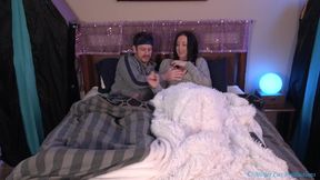 Stepbrother fucks his stepsister while watching a movie in her bed - Mister Cox Productions