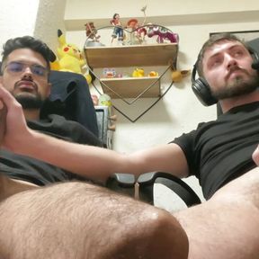 watching porn and jerking off with my friend