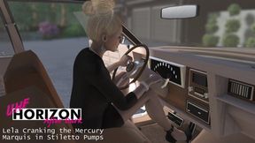 Lela Cranking the Mercury Marquis in Stiletto Pumps 720p